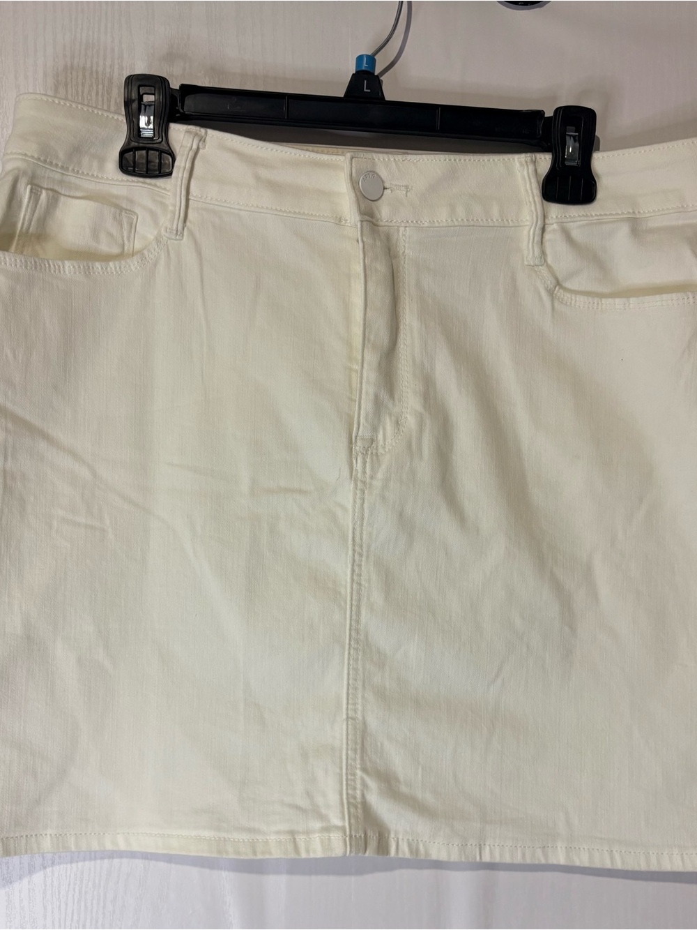Apt. 9 Cream Mini Denim Skirt